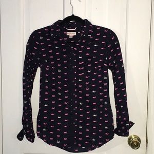 Button down whale shirt